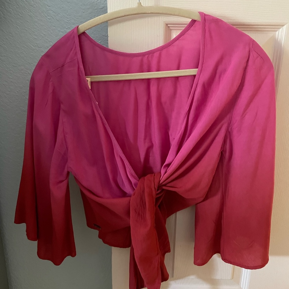 roxy tie blouse